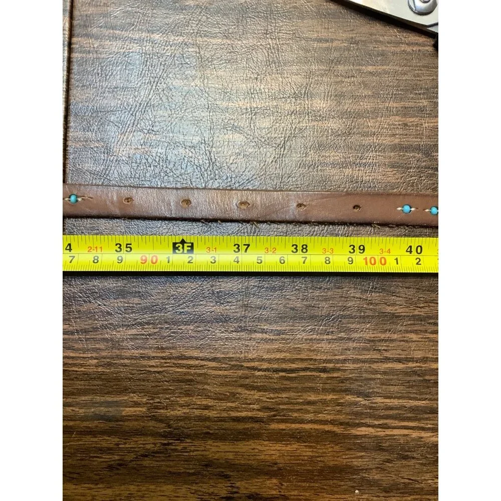 Western Genuine Leather Brown Belt Women Sz Large Waist 36